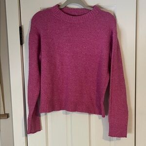 American Eagle Outfitters Fuchsia Crew Neck Sweater